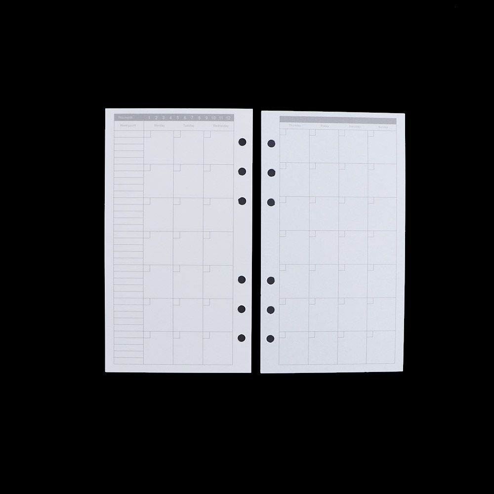 A5 Spiral Dotted Grid Notebook - Refil de Papel Pontilhado para Fichário