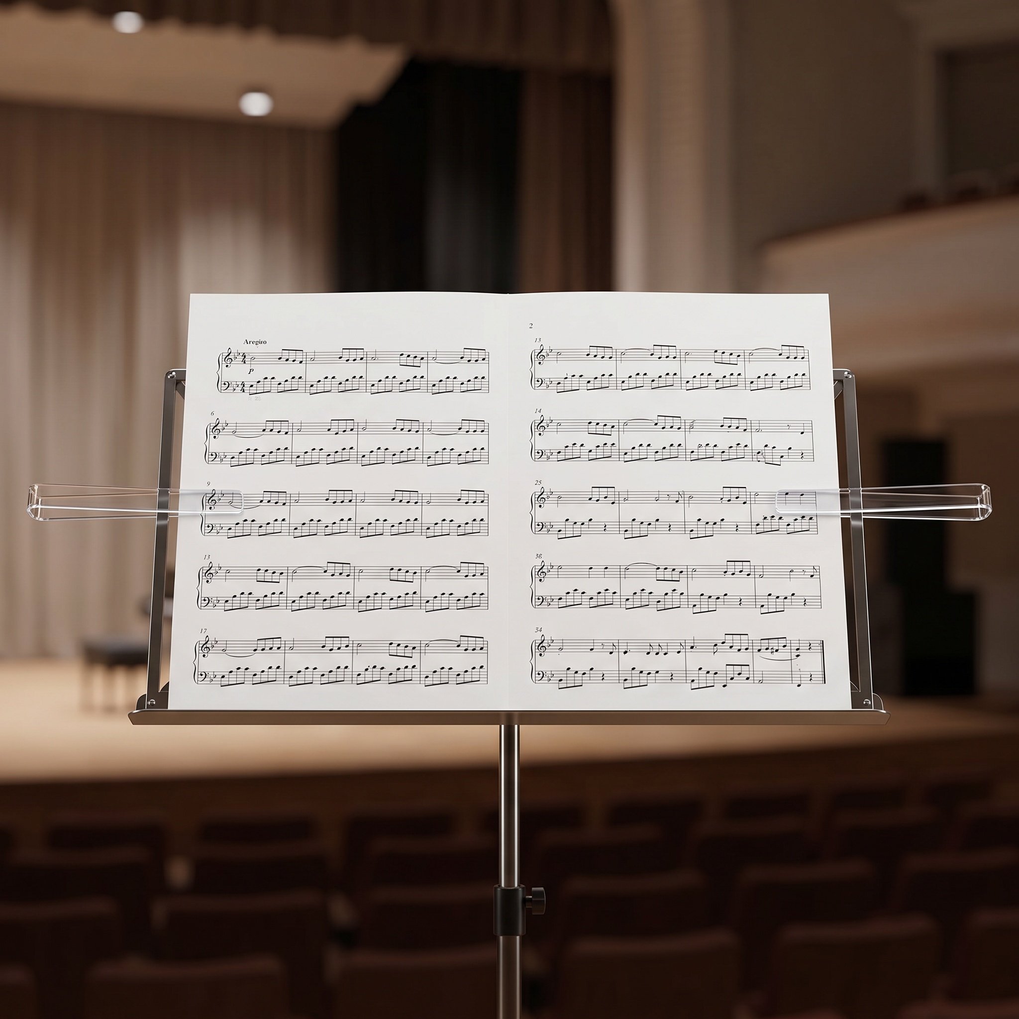 Clear Acrylic Book Stand Holder - 6 pares de clipes transparentes de