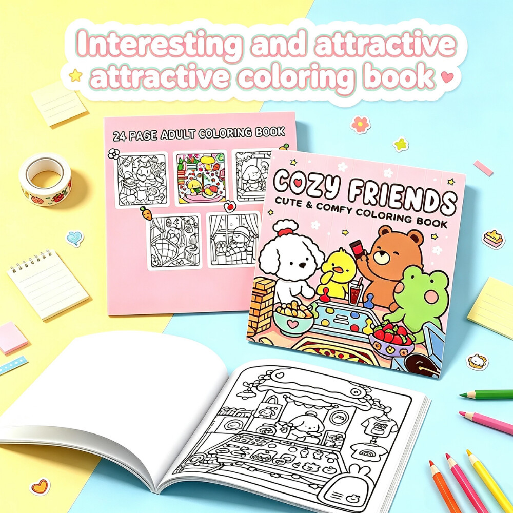 Adult Coloring Book Stress Relief - OFERTA IMPERDÍVEL: Livros de Colorir Fofos