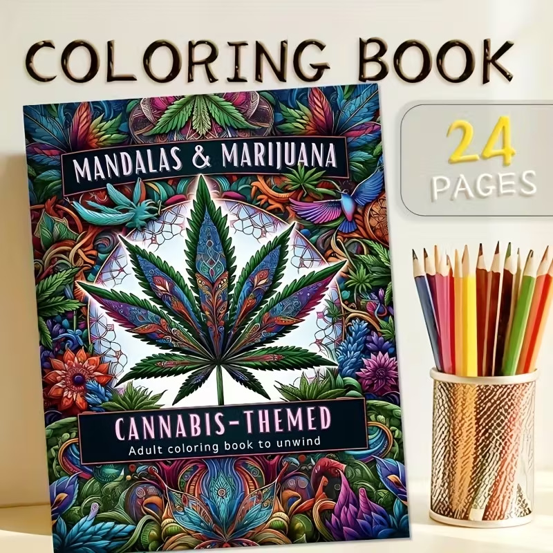 Adult Coloring Book Stress Relief - 24 páginas estilo mandala, livro para