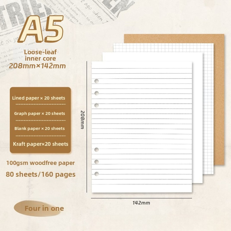 Recarga de folhas soltas para  - A5 Spiral Dotted Grid Notebook avaliação e preço