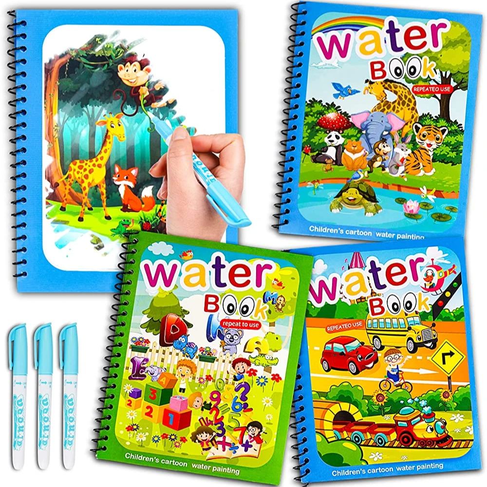 Livro mágico desenho de água m - Reusable Water Magic Coloring Book avaliação e preço