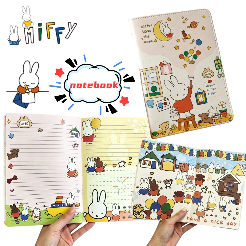 Novo Caderno B6 Miffy Fofo com - Stationery Books avaliação e preço