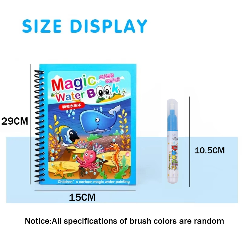 Livro de Desenho Mágico com Ág - Reusable Water Magic Coloring Book avaliação e preço