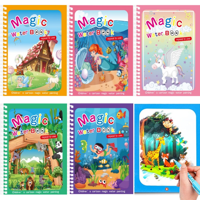 Livro de desenho de água mágic - Reusable Water Magic Coloring Book avaliação e preço